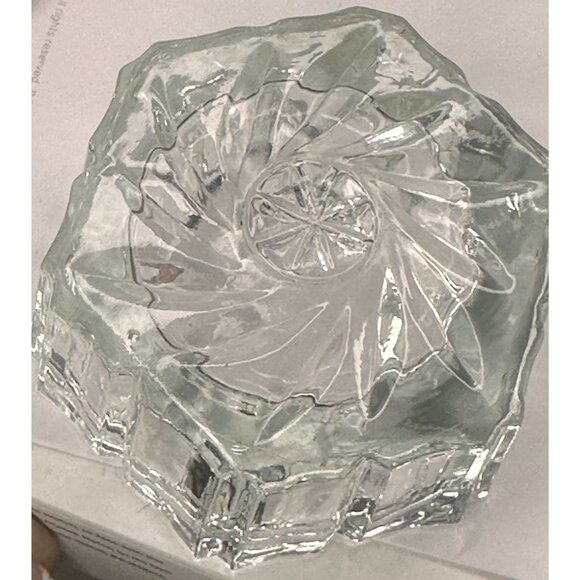 Salt Cellars /Tealight Holders Set of 4 Thick Clear Glass Wedding Shower Display - Picture 2 of 10